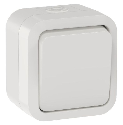 Выключатель кнопочный 1-кл. ОП TORS TS310 10А IP55 бел. IEK TS-V14-0-10-55-K01