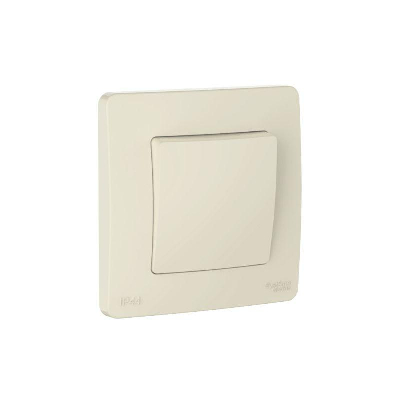 Переключатель 1-кл. СП Blanca 10А IP44 (сх.6) 250В молочн. SE BLNVS410602