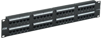 Патч-панель 2U кат.5E UTP 48 портов Dual IDC слайд лейбл ITK PP48-2UC5EU-D05L