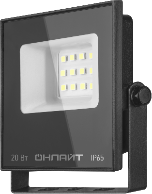 Прожектор светодиодный 90 844 OFL-03-20-6.5K-BL-IP65-LED 20Вт IP65 6500К 1600лм черн. ОНЛАЙТ 90844