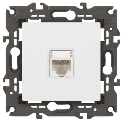 Розетка компьютерная Elegance 14-3107-01М RJ45 матов. бел. Эра Б0065763